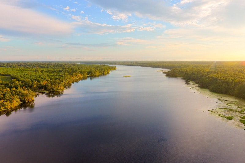 Gentle river during a sunrise