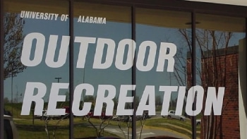 University of Alabama Outdoor Recreation sign