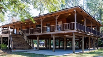 A house on stilts