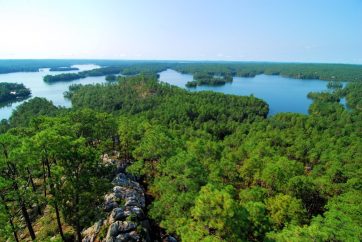 Vistas Seen From Smith Mountain In Alabama