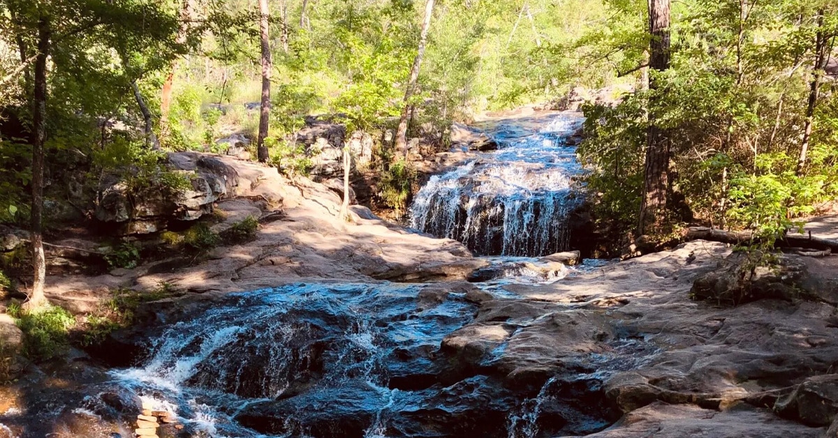 A Waterfall In A Forest