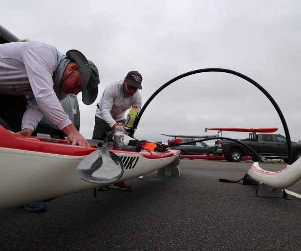 Two Men Loading Their Kayak