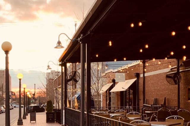 Downtown Florence, Alabama, During A Sunset