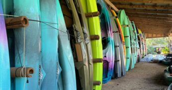 A Row Of Kayaks