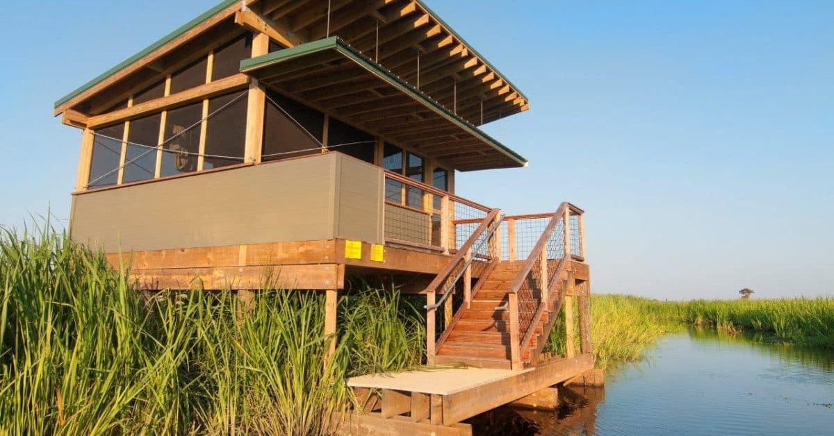 Lookout Shed Over A Body Of Water