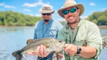 Man catching a fish