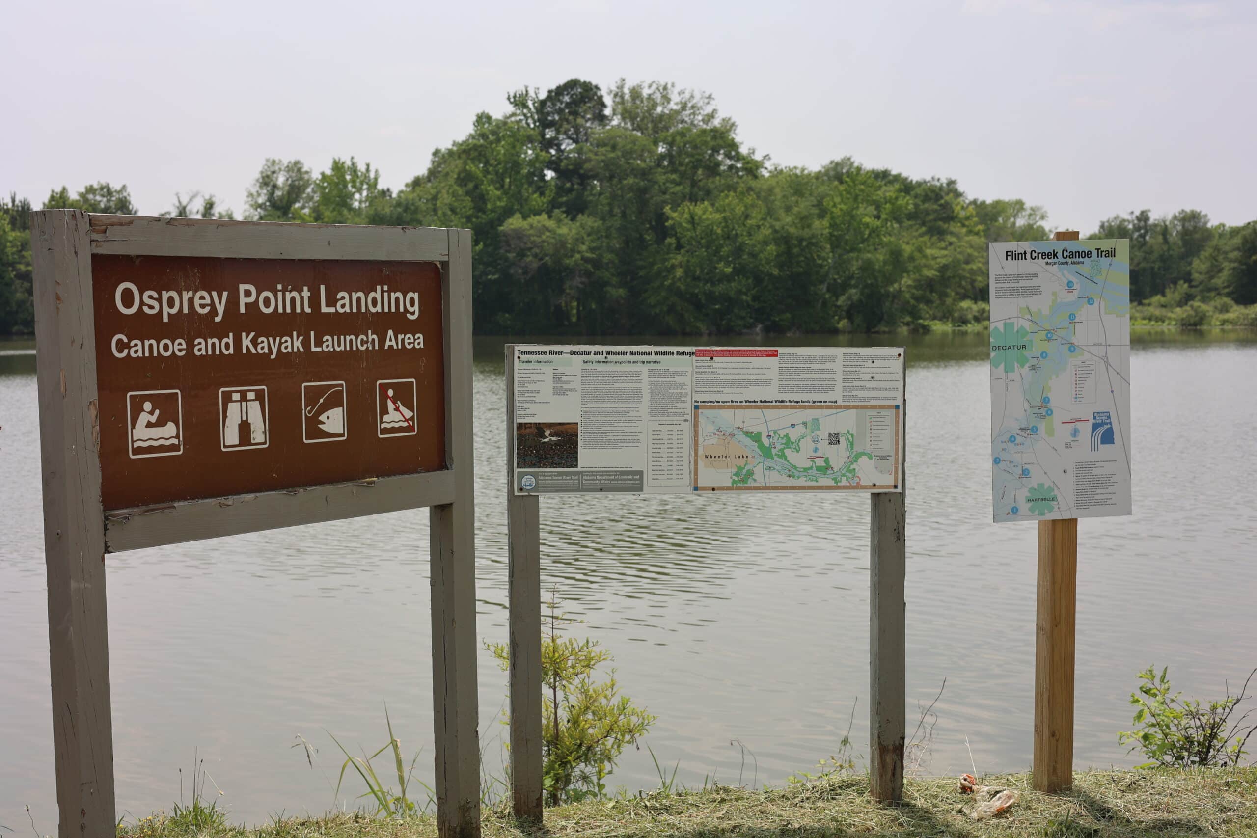 Picture of Flint Creek Signage at Osprey Point Landing in North Alabama