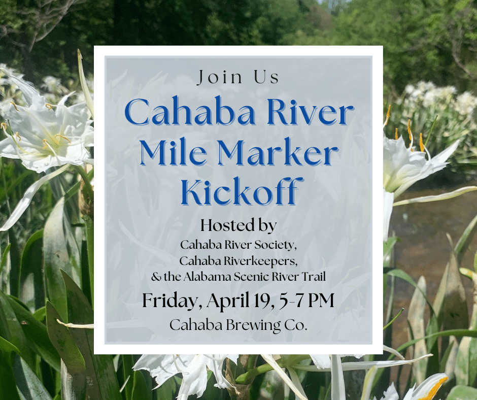 Cahaba River Mile Marker Kickoff flyer